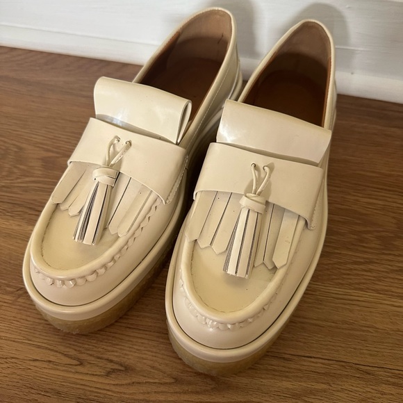 Chloé Jamie tassel-embellished platform loafers Ivory Sz 41 Originally $850 - Picture 8 of 8